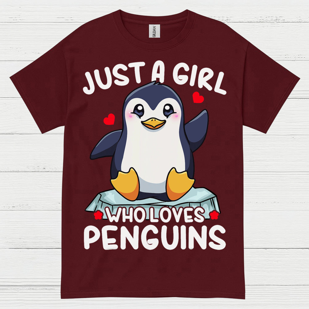 Just A Girl Who Loves Penguins Cute T Shirt