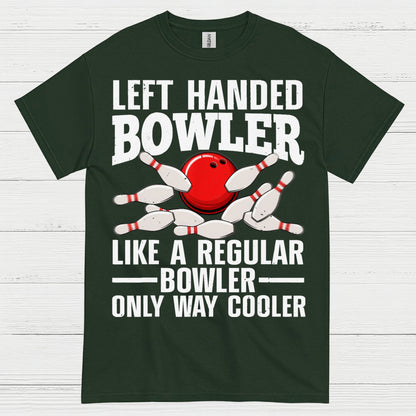 Left Handed Bowler Funny T Shirt