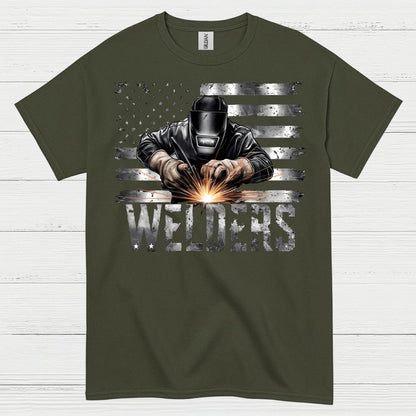 American Flag Welders T Shirt