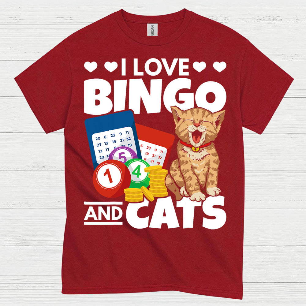 I Love Bingo And Cats T Shirt