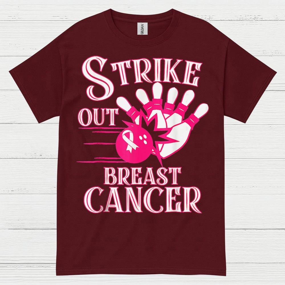 Strike Out Breast Cancer Bowling T Shirt