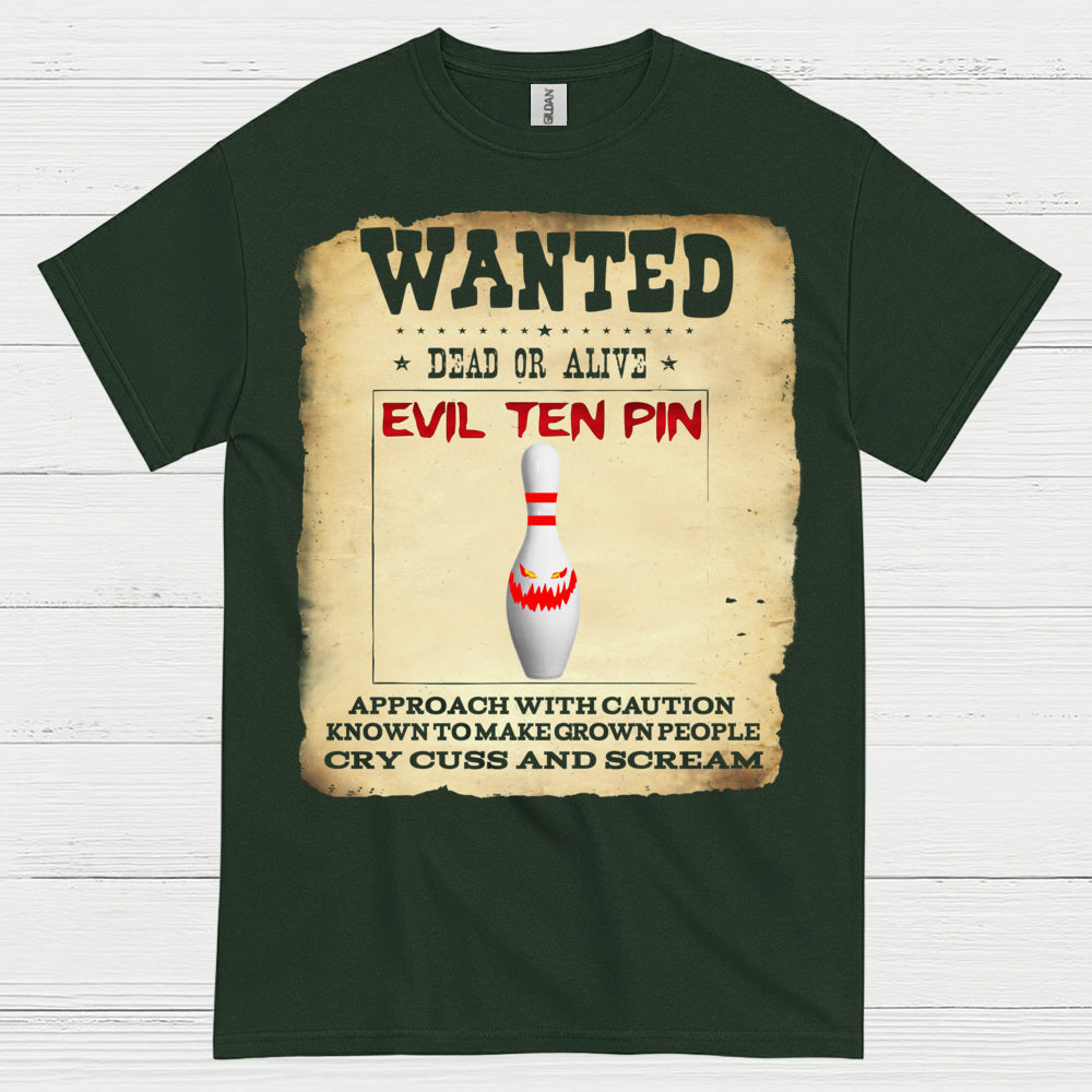 Evil Ten Pin Wanted Poster T Shirt