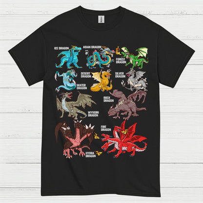 Types Of Dragons T Shirt