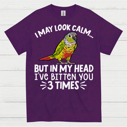 I May Look Calm Funny Parrot T Shirt