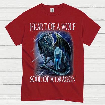 Spirit of the Wolf and Dragon T Shirt