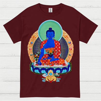 Blue Buddha Sacred Art Meditation T Shirt