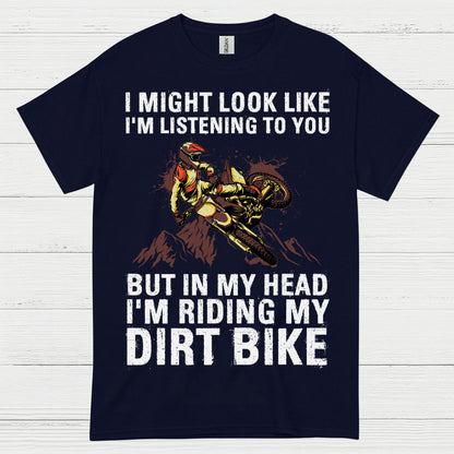 Funny Riding In My Head Dirt Bike T Shirt