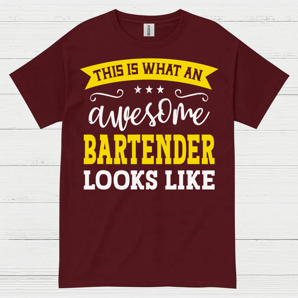 Awesome Bartender Looks Like This T Shirt