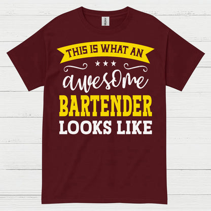 Awesome Bartender Looks Like This T Shirt