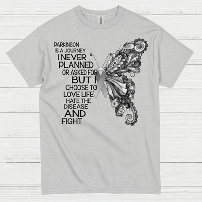 Parkinsons Journey Love Life Fight T Shirt