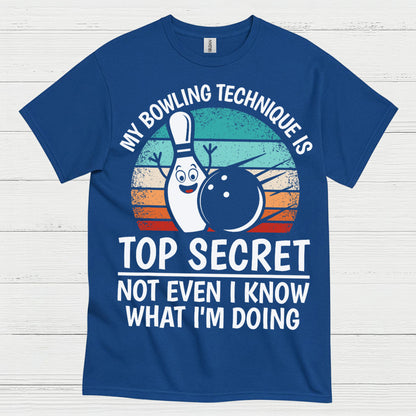 Top Secret Bowling Vintage Funny T Shirt