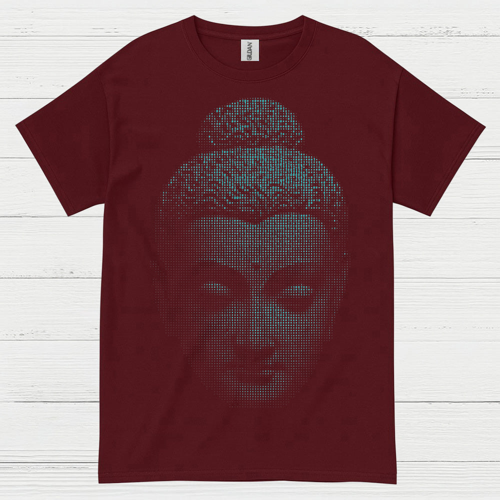Digital Buddha Face Meditation T Shirt