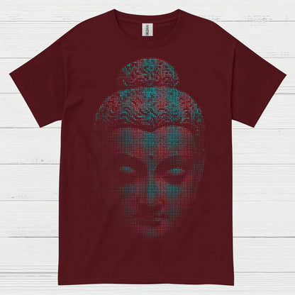 Digital Buddha Face Meditation T Shirt