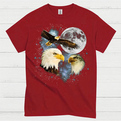 Bald Eagle Moon Wildlife Freedom Spirit T Shirt