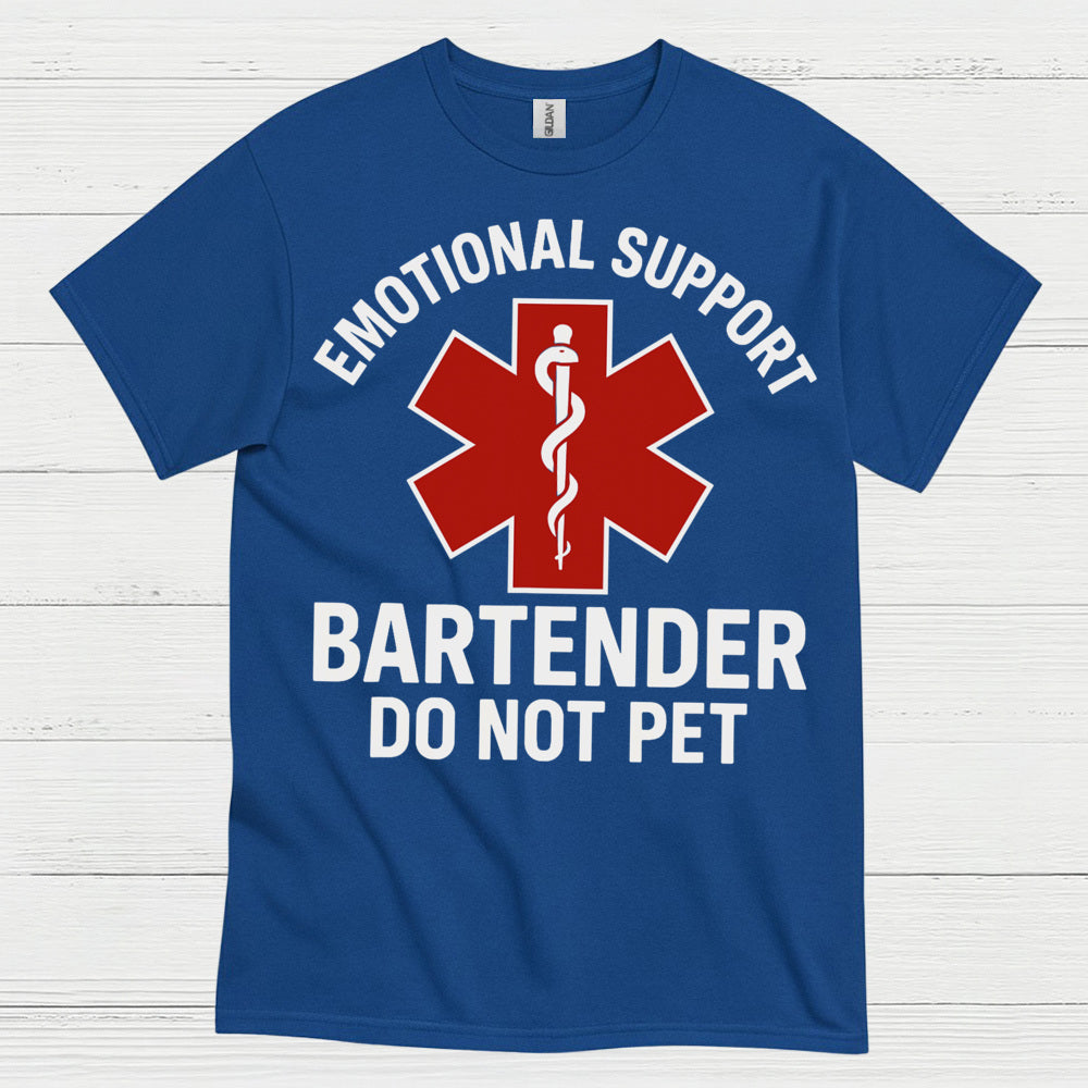 Emotional Support Bartender Humor T Shirt