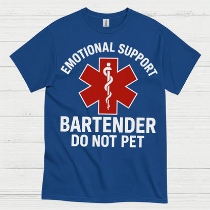 Emotional Support Bartender Humor T Shirt