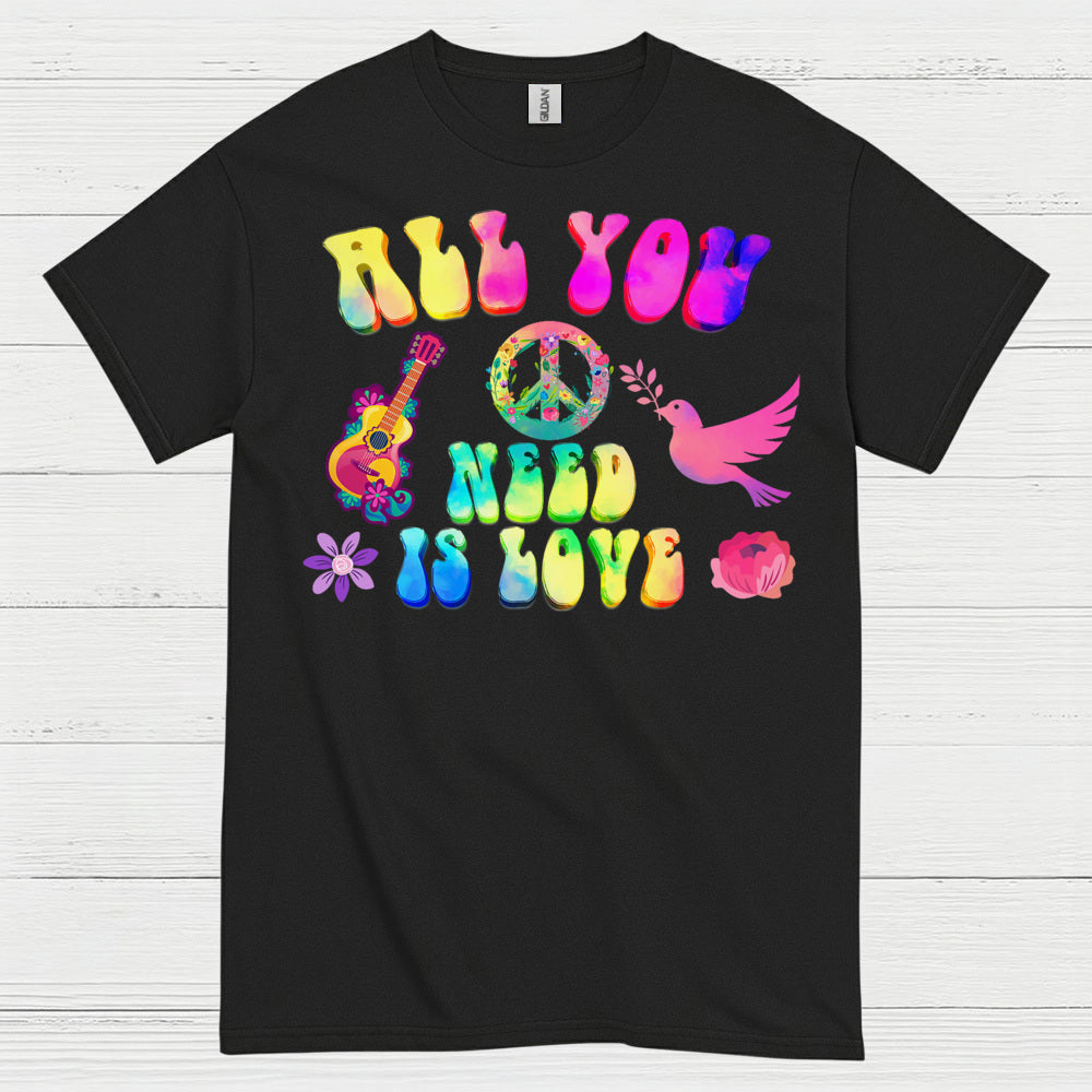 All You Need Is Love Retro Hippie T Shirt