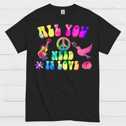 All You Need Is Love Retro Hippie T Shirt