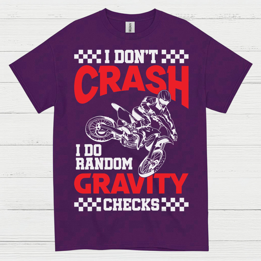 Funny Gravity Check Dirt Bike Rider T Shirt