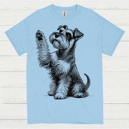 Cute Schnauzer Paw Art Dog Lover T Shirt