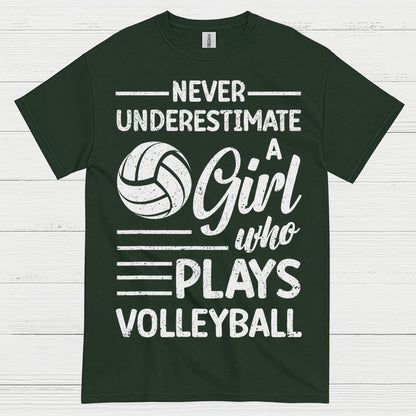 Never Underestimate A Girl Volleyball T Shirt