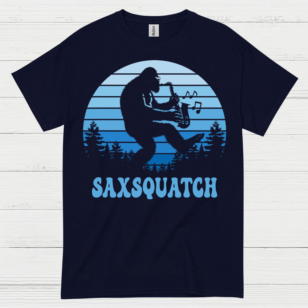 Saxsquatch Bigfoot Saxophone T Shirt