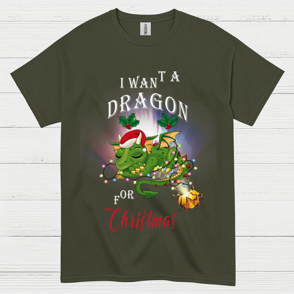 Christmas Dragon Wish T Shirt