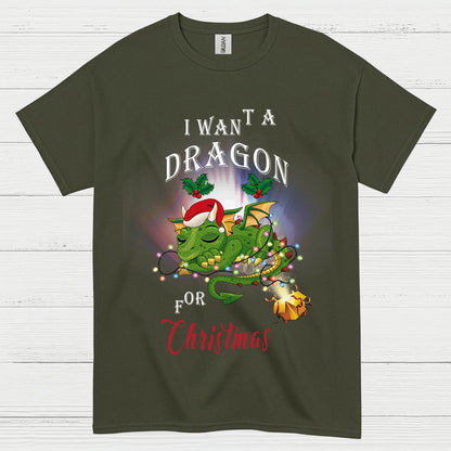 Christmas Dragon Wish T Shirt