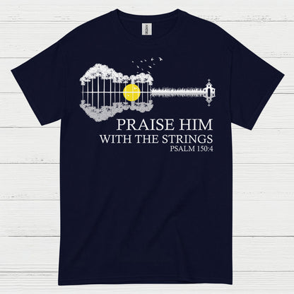 Strings of Praise Christian Guitar T Shirt