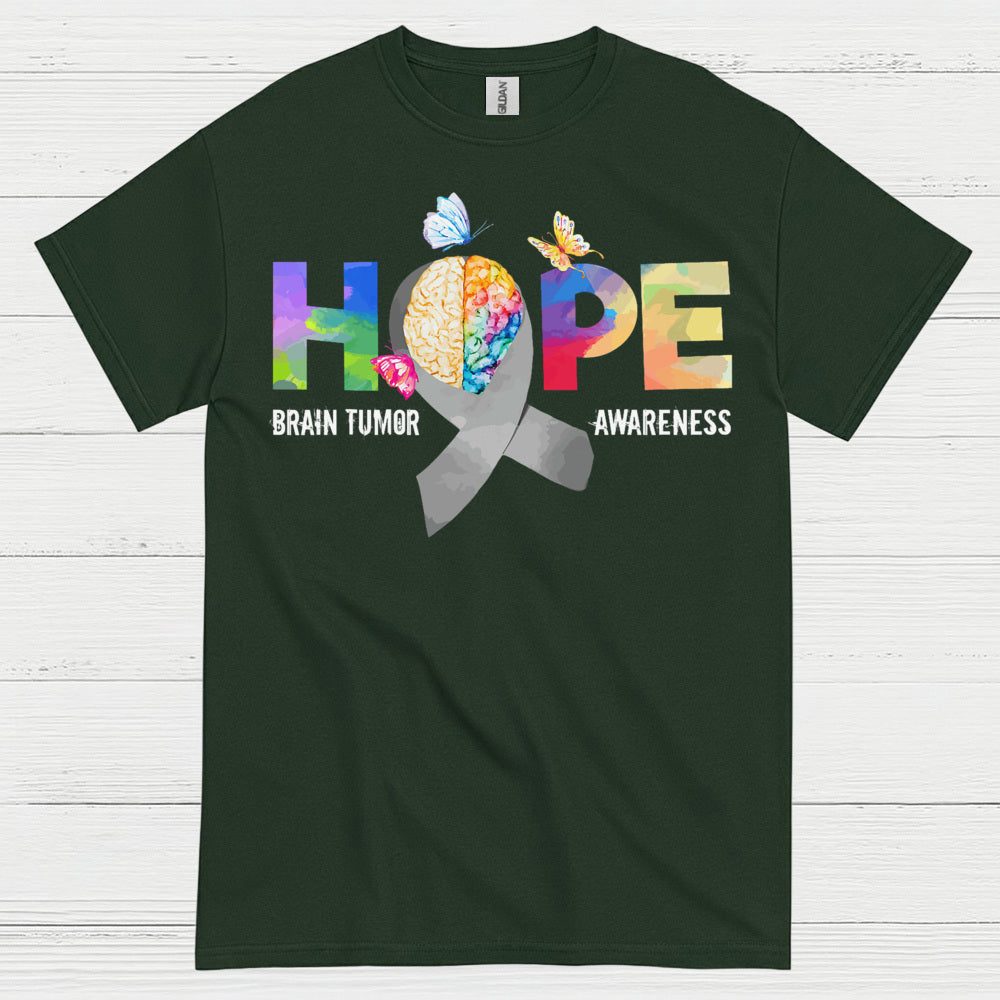 Hope Brain Tumor Awareness Butterfly T Shirt