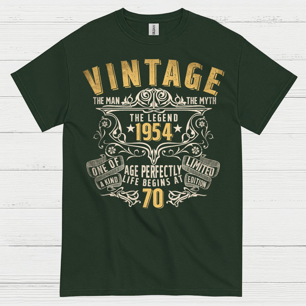 Vintage Legend 1954 70th Birthday T Shirt