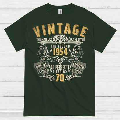 Vintage Legend 1954 70th Birthday T Shirt
