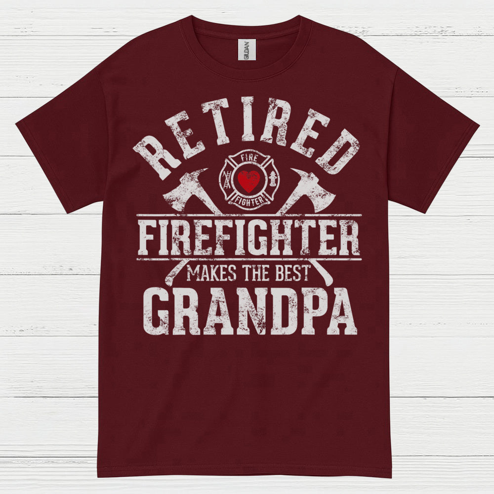 Retired Firefighter Makes The Best Grandpa T Shirt
