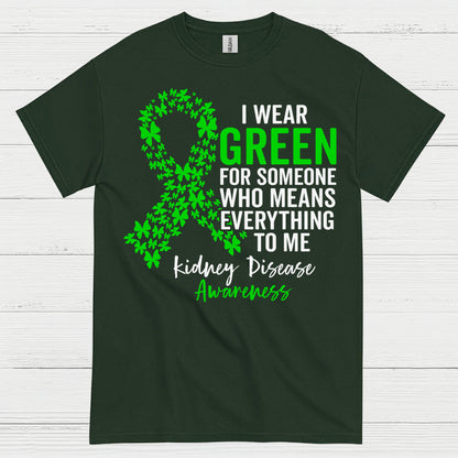 I Wear Green Kidney Awareness Support T Shirt