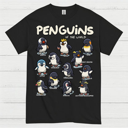 Penguins Of The World Educational Graphic T Shirt