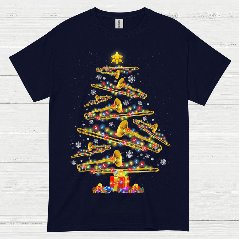 Christmas Trombone Tree T Shirt