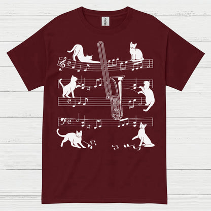 Cat Trombone Music T Shirt