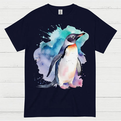 Watercolor Penguin Artistic Animal Graphic T Shirt