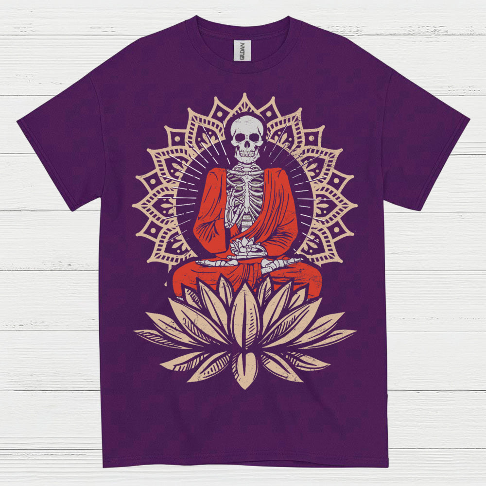 Skeleton Buddha Meditation Art T Shirt