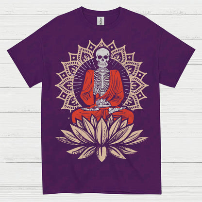 Skeleton Buddha Meditation Art T Shirt