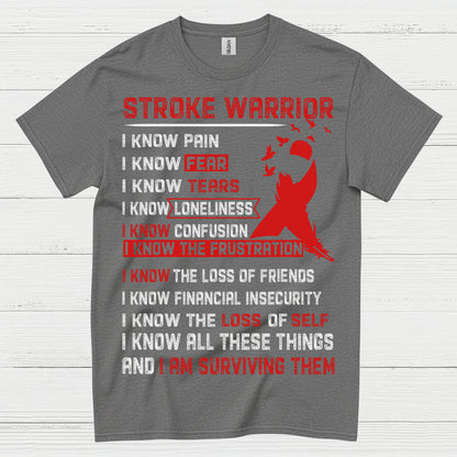 Stroke Warrior Survivor Strength Awareness T Shirt
