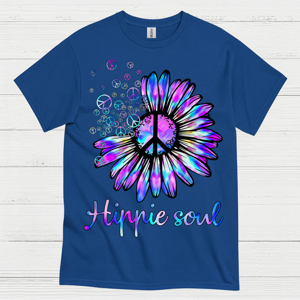 Hippie Soul Sunflower Peace Sign T Shirt