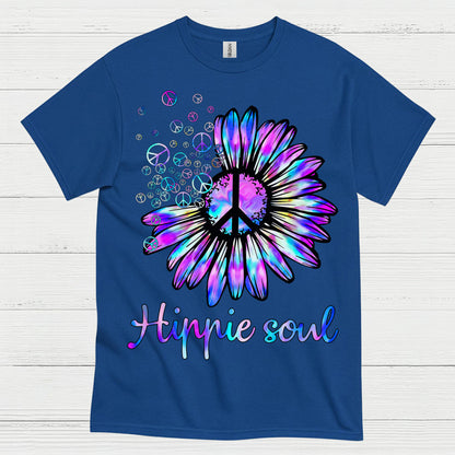 Hippie Soul Sunflower Peace Sign T Shirt