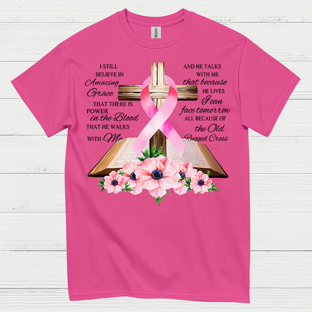 Amazing Grace Breast Cancer Faith T Shirt