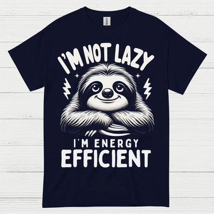 Energy Efficient Sloth Funny Quote T Shirt