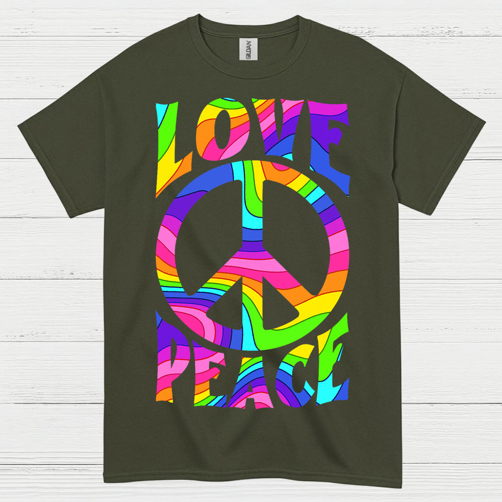 Love Peace Retro Groovy T Shirt
