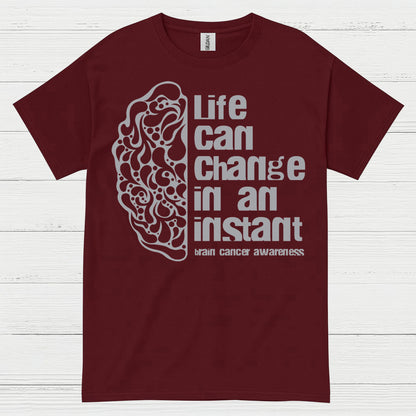 Life Can Change In An Instant Brain Cancer T Shirt