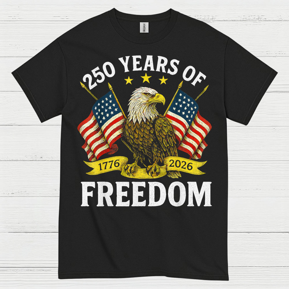 250 Years Of Freedom American Eagle Patriotic T Shirt