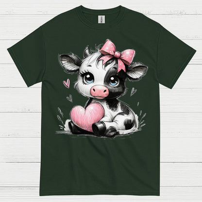 Cute Baby Cow Heart T Shirt