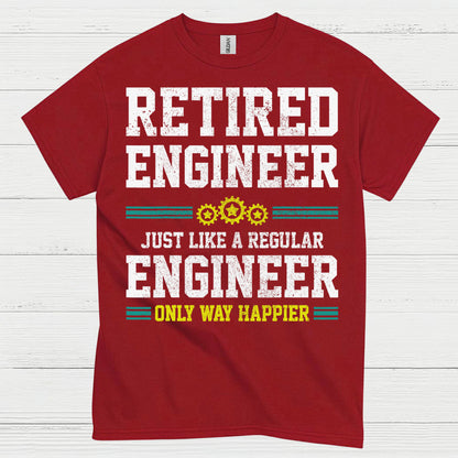 Happy Retired Engineer Humor T Shirt
